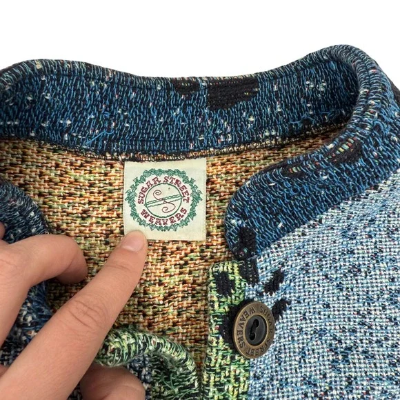 Vintage Cardigan Dachshund Weiner Dog Sweater Sugar Street Weavers Button Medium - Picture 11 of 12